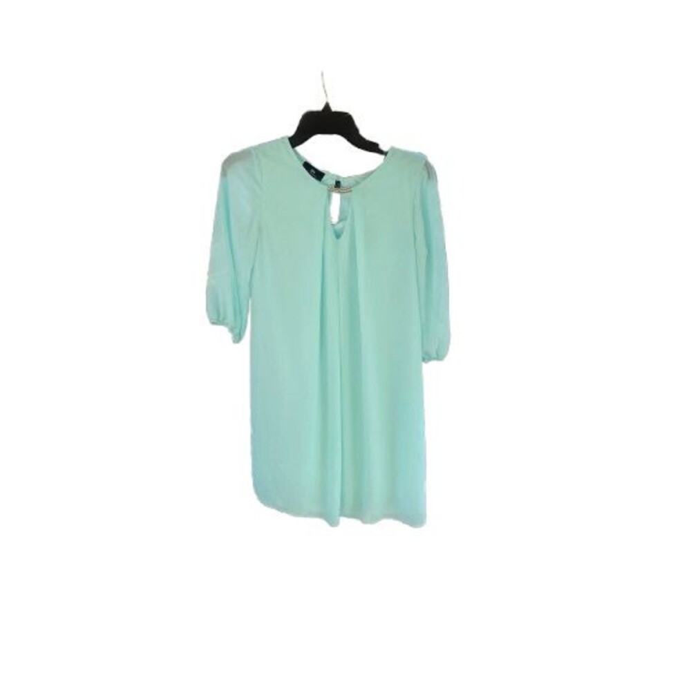 I.N. Womens Dress Size Small Teal 3/4 Length Sleeves